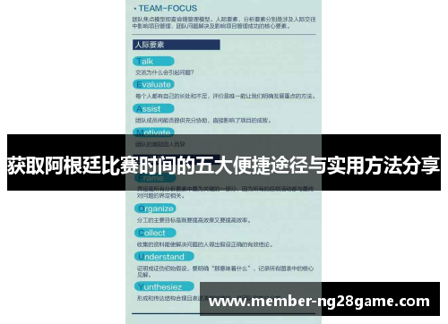 获取阿根廷比赛时间的五大便捷途径与实用方法分享